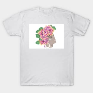 Woman in bloom: hydrangea T-Shirt